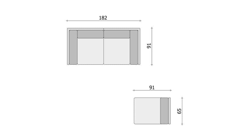 Clooods 3S &ndash; Due posti + Poltrona