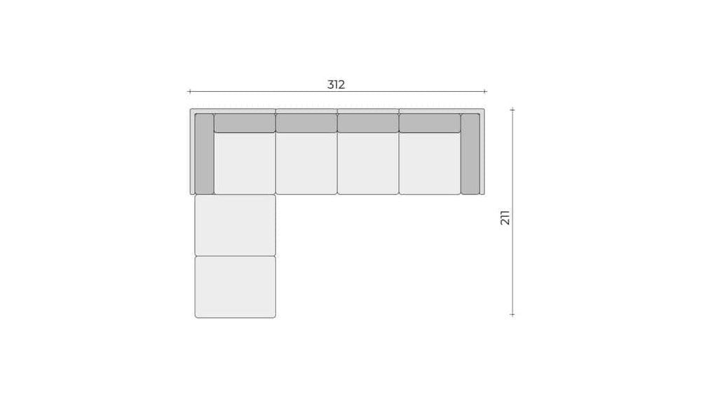Clooods 4S2+ &ndash; Divano angolare