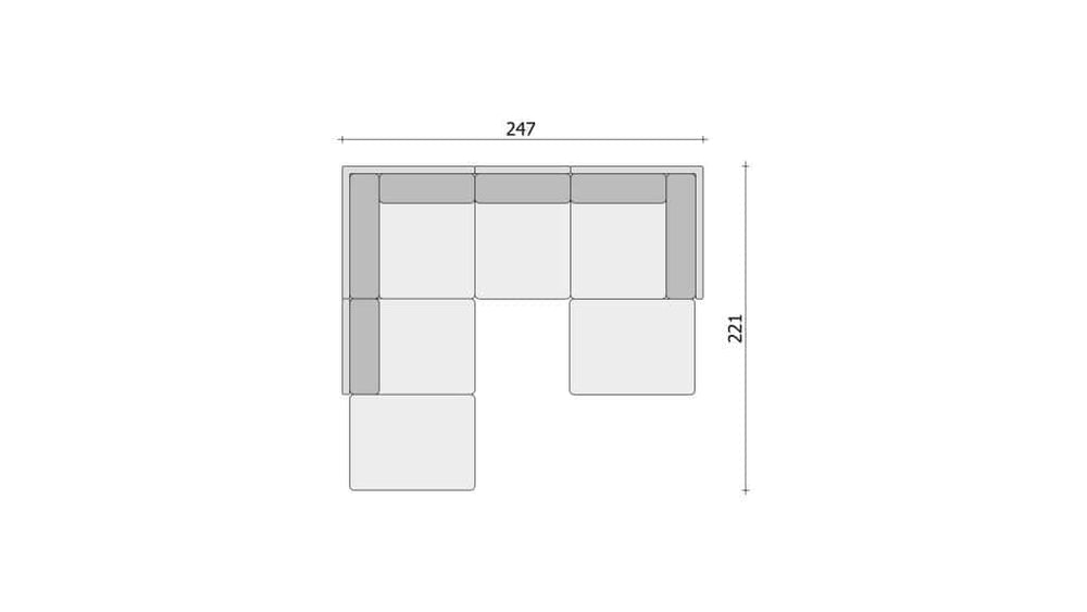 Clooods 4S2+ &ndash; Divano a U esteso