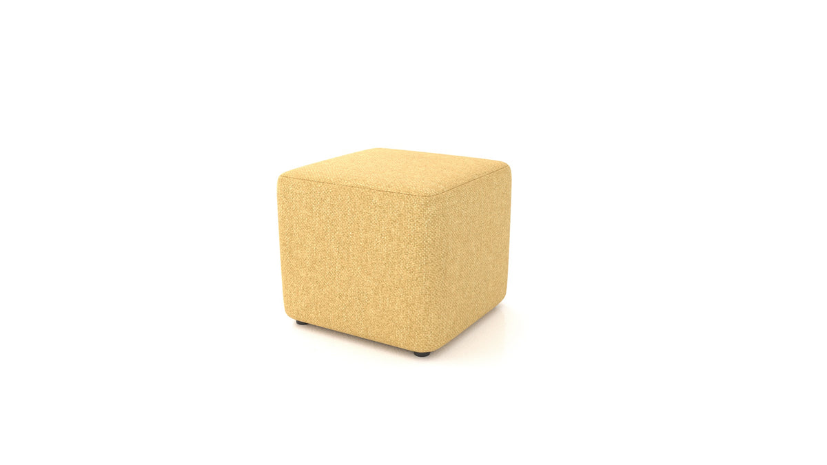 Pouf TA-1, pouf FEYDOM in tessuto Alure DE-48 Yellow
