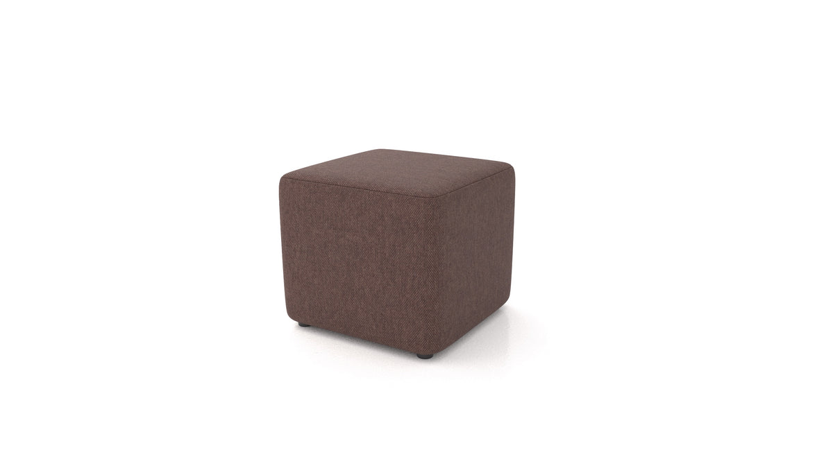 Pouf TA-1, pouf FEYDOM in tessuto Velare ET-27 Chocolate