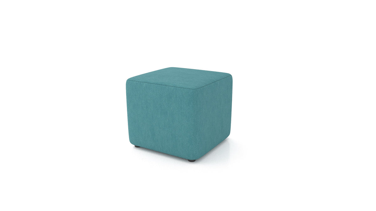 Pouf TA-1, pouf FEYDOM in tessuto Mollia FF-20 Turquoise