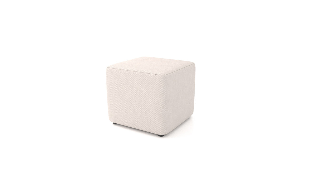 Pouf TA-1, pouf FEYDOM in tessuto Mollia HC-04 White