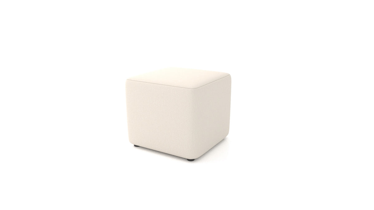 Pouf TA-1, pouf FEYDOM in tessuto Heim HM-03 White