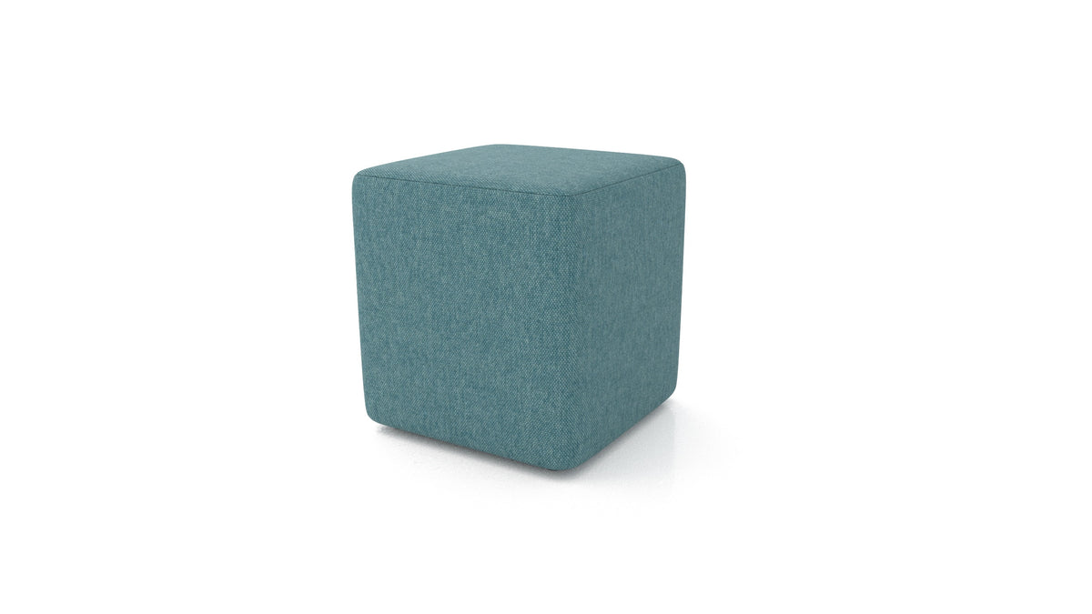 Pouf TA-3, pouf FEYDOM in tessuto Velare ET-16 Turquoise