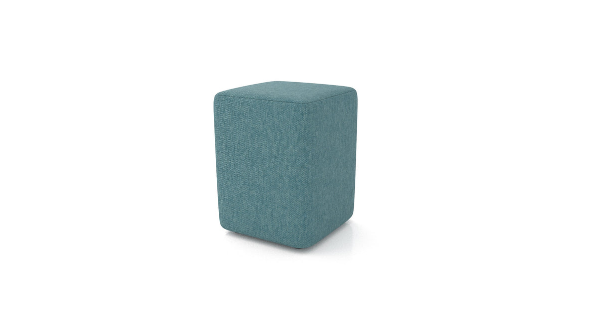 Pouf TA-4, pouf FEYDOM in tessuto Velare ET-16 Turquoise