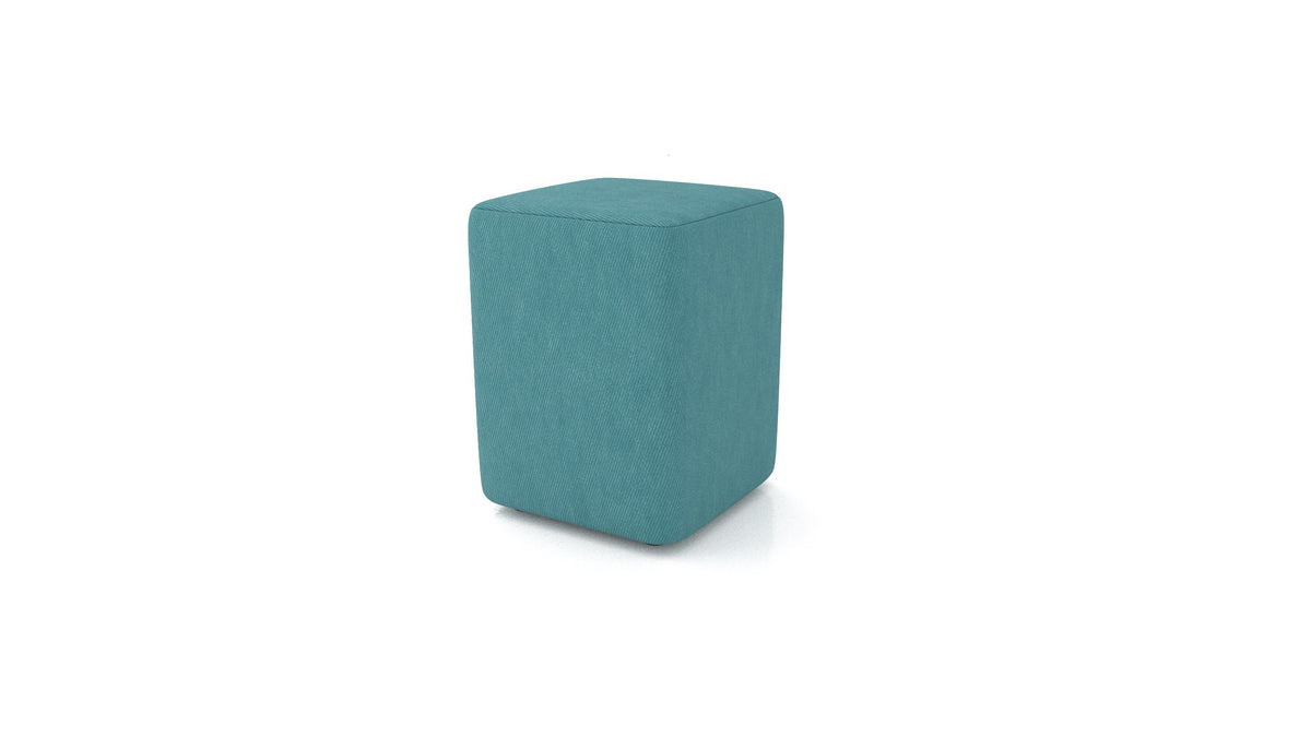 Pouf TA-4, pouf FEYDOM in tessuto Mollia FF-20 Turquoise