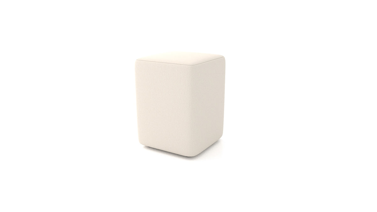 Pouf TA-4, pouf FEYDOM in tessuto Heim HM-03 White