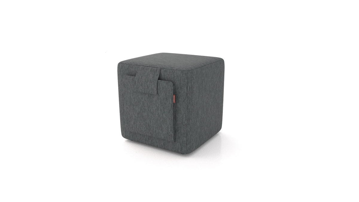 Pouf Tuck, pouf FEYDOM in tessuto Astra AT-88 Dark Grey