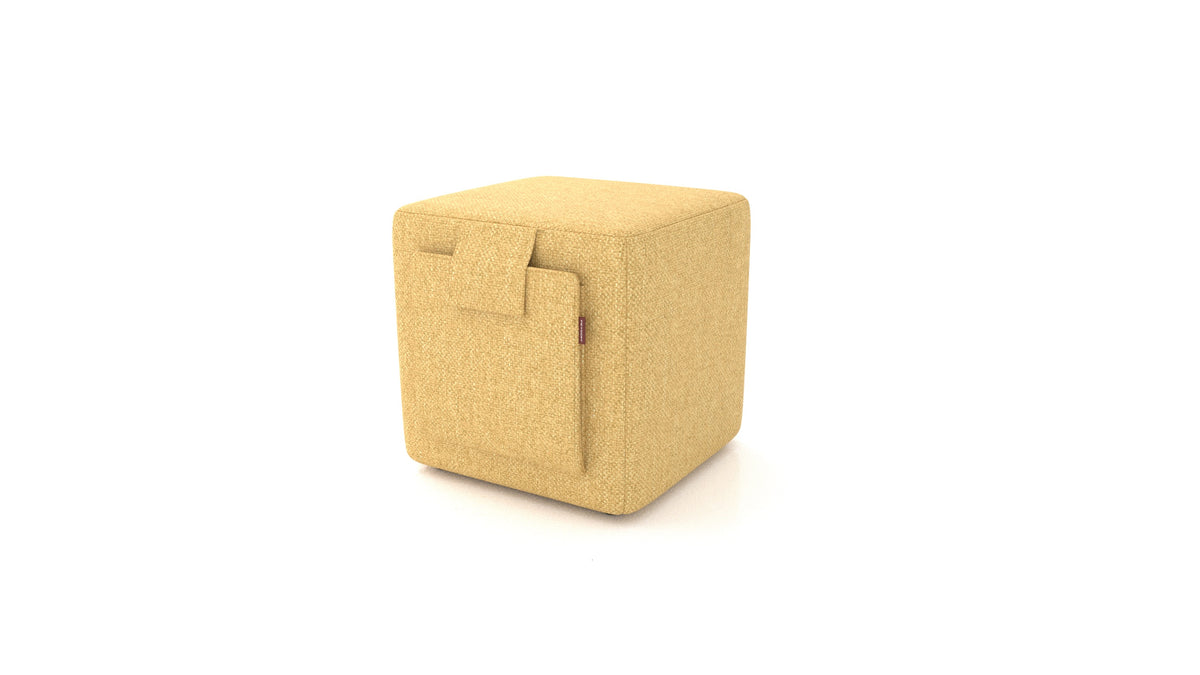 Pouf Tuck, pouf FEYDOM in tessuto Alure DE-48 Yellow