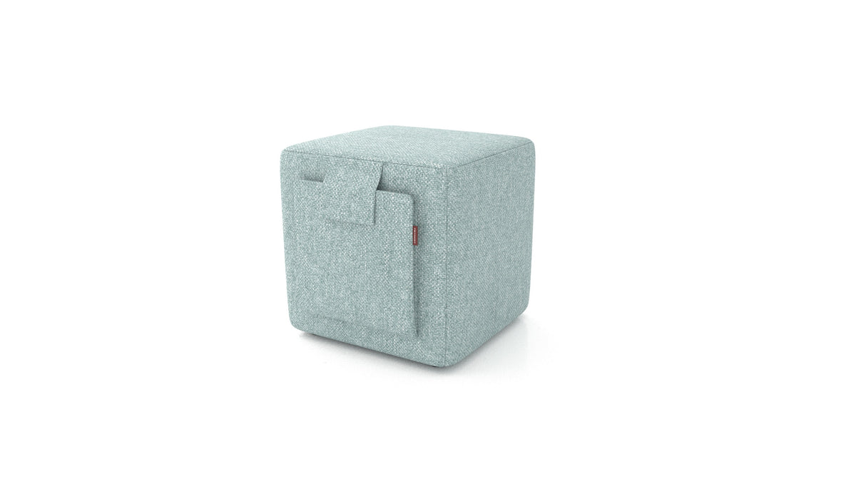 Pouf Tuck, pouf FEYDOM in tessuto Alure DE-75 Pastel Blue