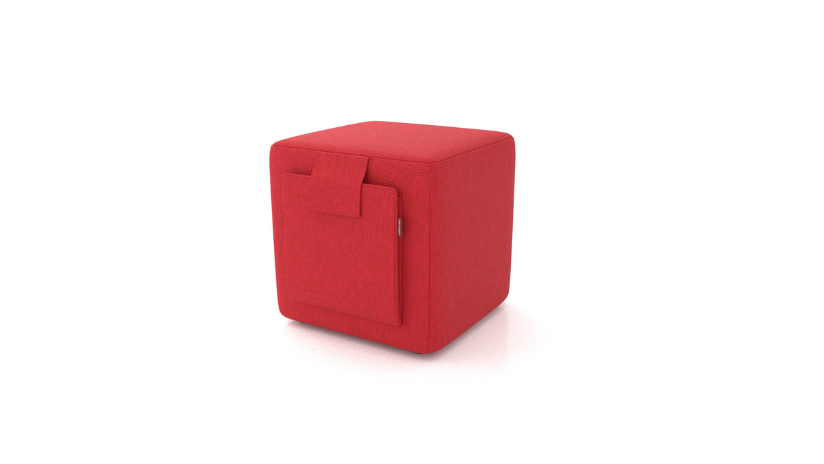Pouf Tuck, pouf FEYDOM in tessuto Velare ET-11 Red
