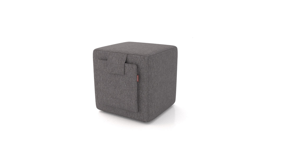 Pouf Tuck, pouf FEYDOM in tessuto Velare ET-12 Dark Grey