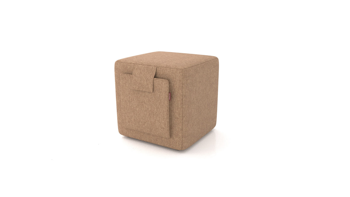 Pouf Tuck, pouf FEYDOM in tessuto Velare ET-24 Cappuccino