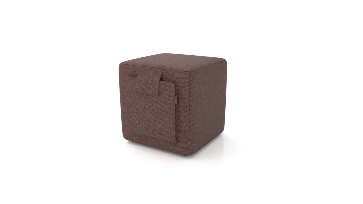 Pouf Tuck, pouf FEYDOM in tessuto Velare ET-27 Chocolate