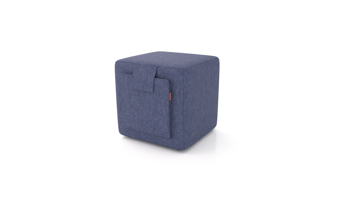 Pouf Tuck, pouf FEYDOM in tessuto Velare ET-80 Noble Blue