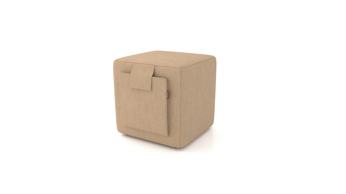 Pouf Tuck, pouf FEYDOM in tessuto Mollia FF-13 Cappuccino