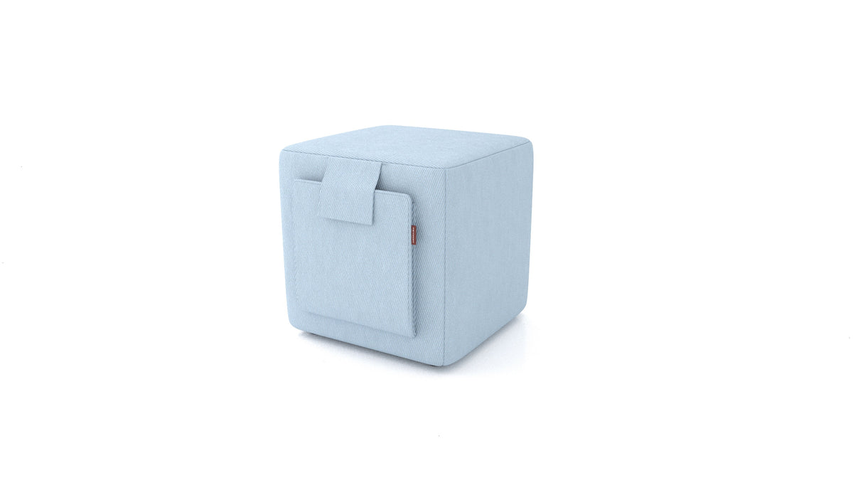 Pouf Tuck, pouf FEYDOM in tessuto Mollia FF-19 Pastel Blue