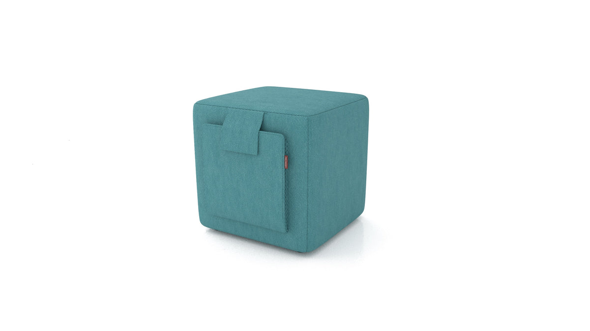 Pouf Tuck, pouf FEYDOM in tessuto Mollia FF-20 Turquoise