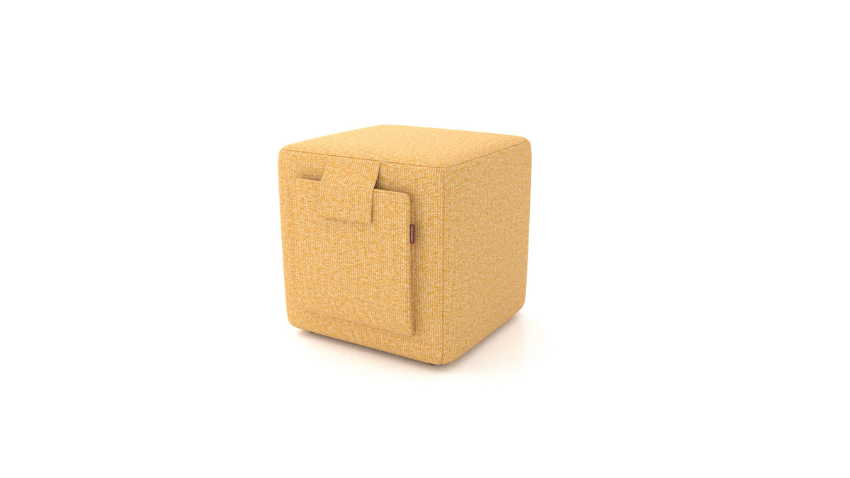 Pouf Tuck, pouf FEYDOM in tessuto Hygge HG-53 Yellow