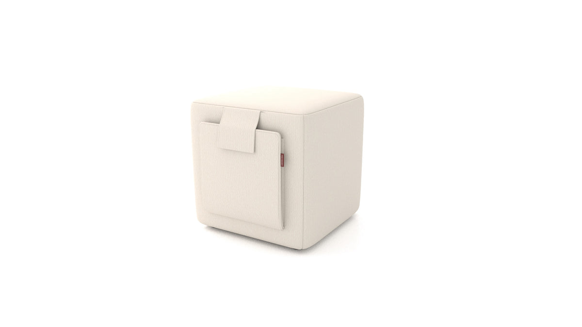 Pouf Tuck, pouf FEYDOM in tessuto Heim HM-03 White