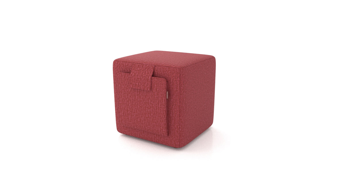 Pouf Tuck, pouf FEYDOM in tessuto Heim HM-58 Cherry