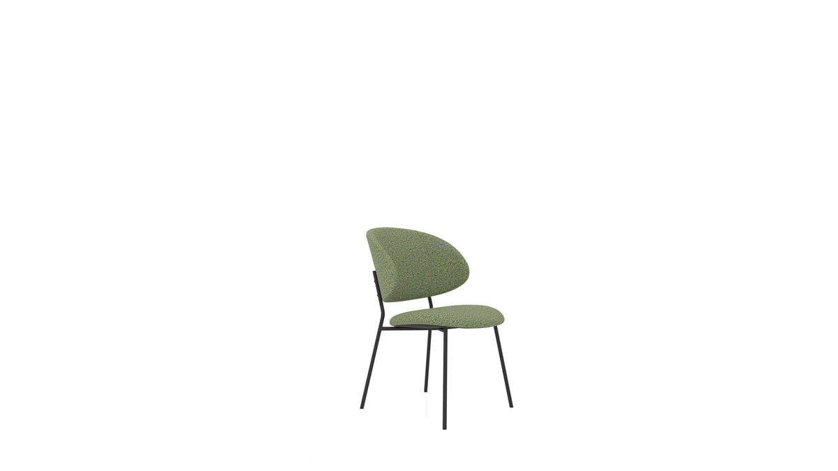Sedia ST-2, pouf FEYDOM in tessuto Hygge HG-34 Olive Green