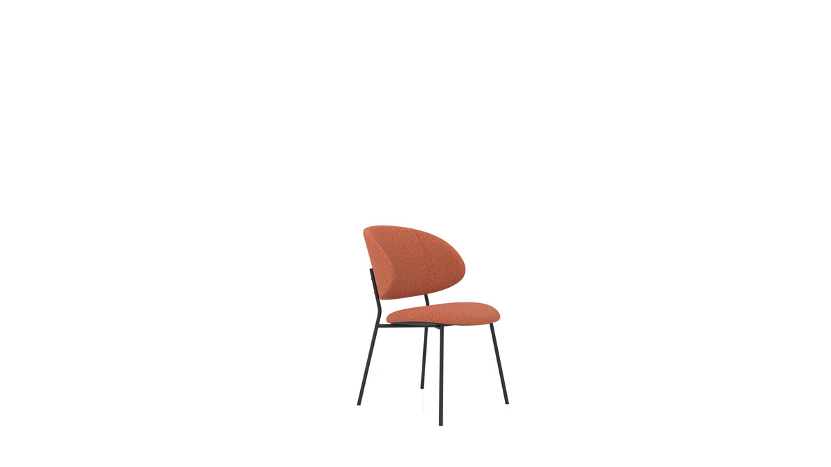 Sedia ST-2, pouf FEYDOM in tessuto Hygge HG-56 Terracotta