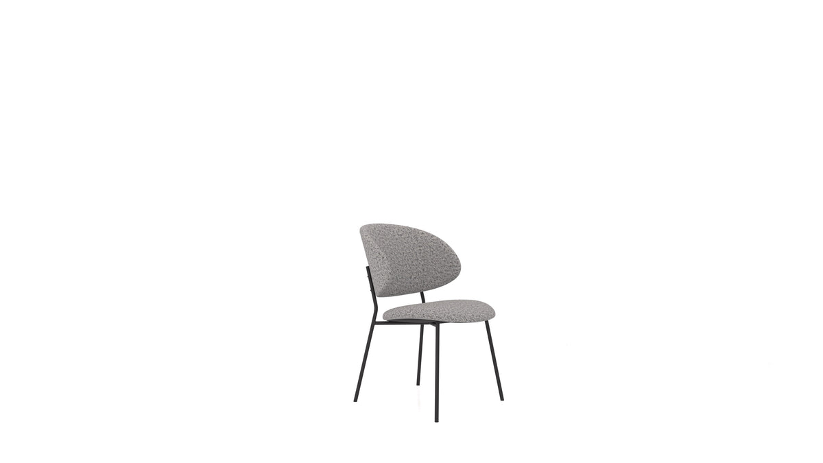 Sedia ST-2, pouf FEYDOM in tessuto Hygge HG-92 Medium Grey
