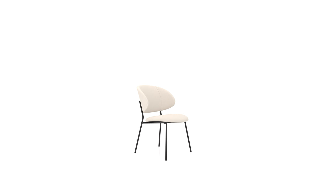 Sedia ST-2, pouf FEYDOM in tessuto Heim HM-03 White