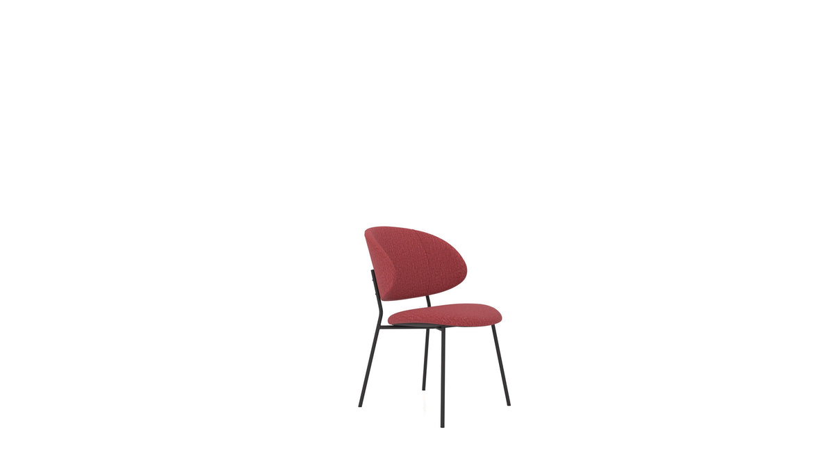 Sedia ST-2, pouf FEYDOM in tessuto Heim HM-58 Cherry