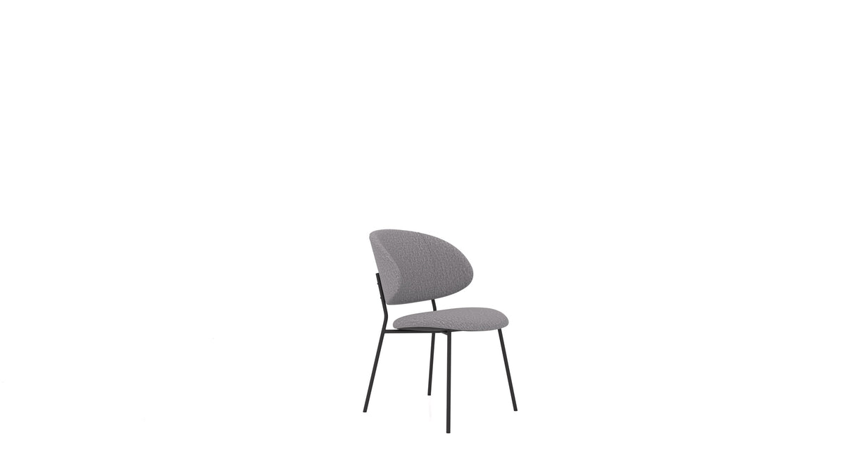Sedia ST-2, pouf FEYDOM in tessuto Heim HM-95 Medium Grey