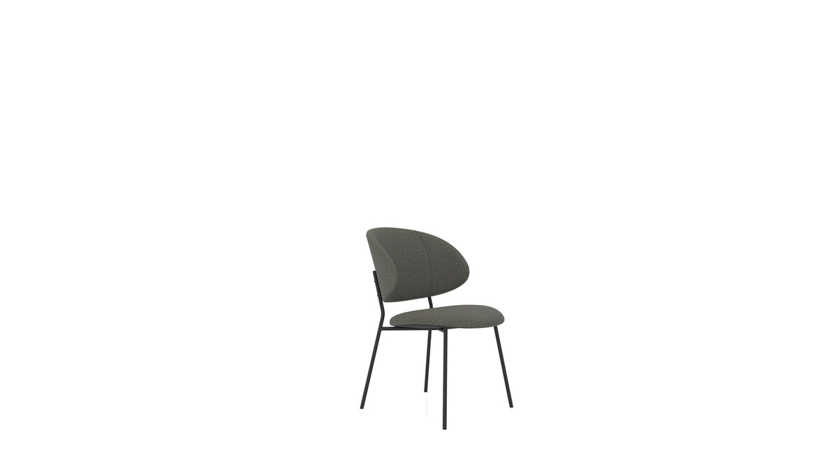 Sedia ST-2, pouf FEYDOM in tessuto Heim HM-98 Dark Grey