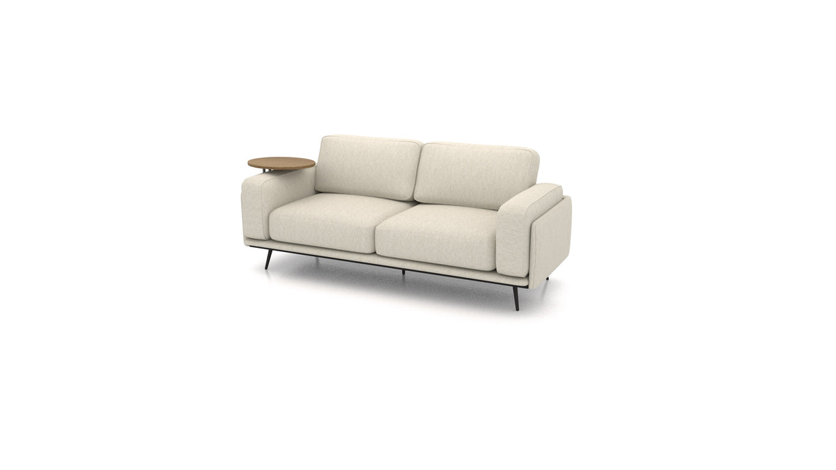 OIKO Tre posti con tavolino in legno in AT-80: Light Grey