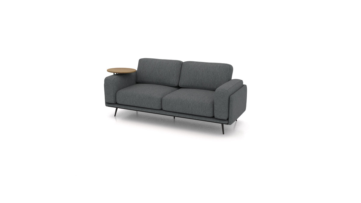 OIKO Tre posti con tavolino in legno in AT-88: Dark Grey