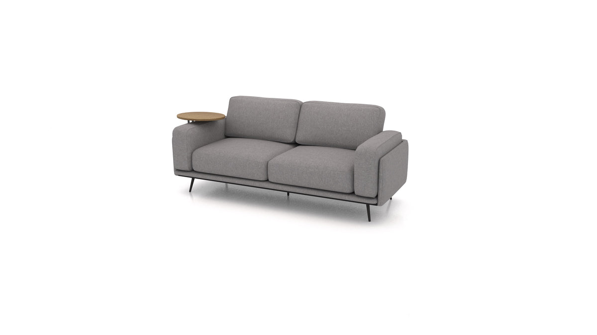 OIKO Tre posti con tavolino in legno in ET-14: Middle Grey