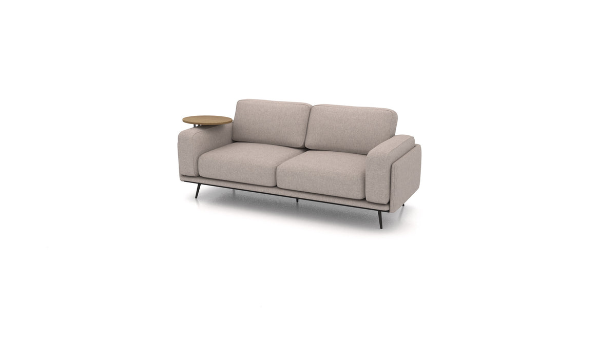 OIKO Tre posti con tavolino in legno in ET-15: Light Grey