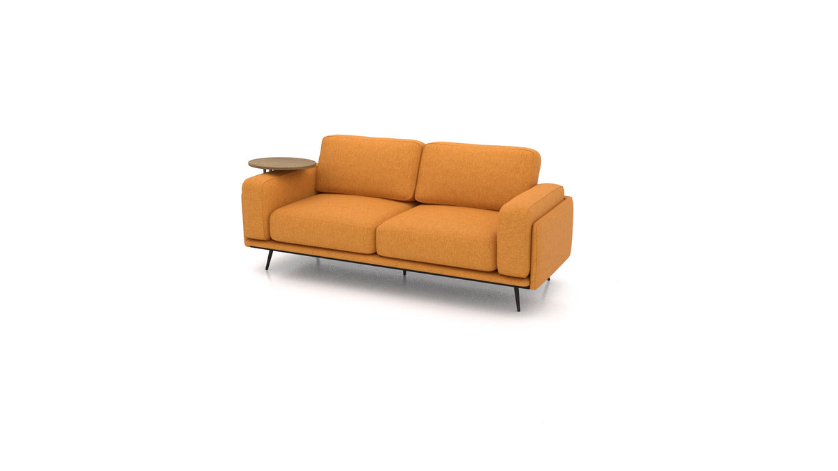 OIKO Tre posti con tavolino in legno in ET-48: Antic Gold