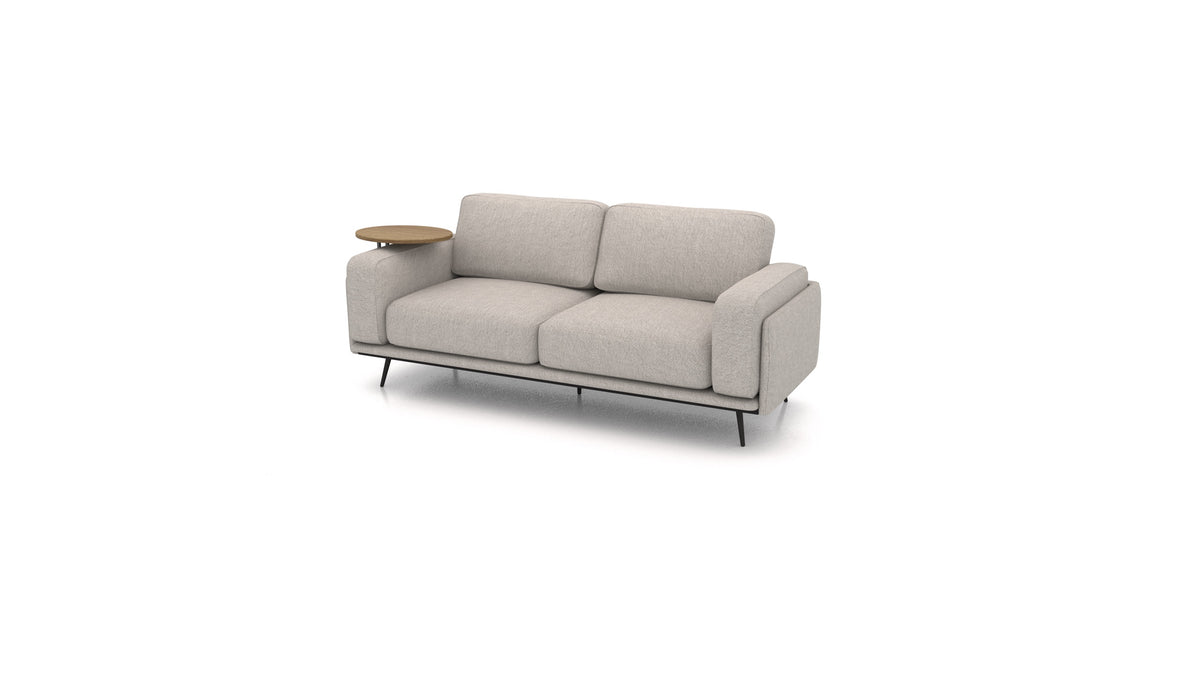 OIKO Tre posti con tavolino in legno in FE-84: Middle Grey