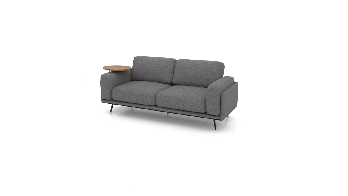 OIKO Tre posti con tavolino in legno in FE-92: Dark Grey