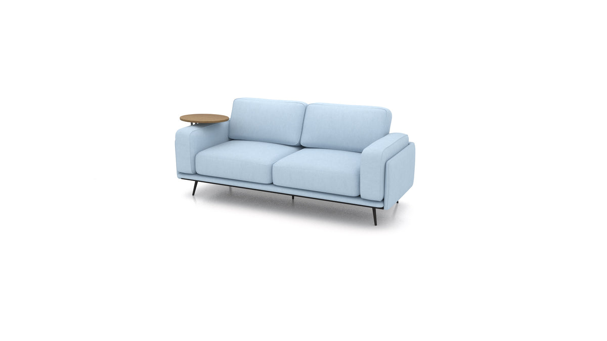OIKO Tre posti con tavolino in legno in FF-19: Pastel Blue