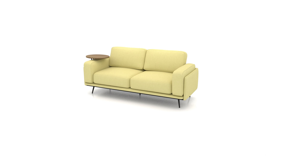 OIKO Tre posti con tavolino in legno in HC-09: Grass Green