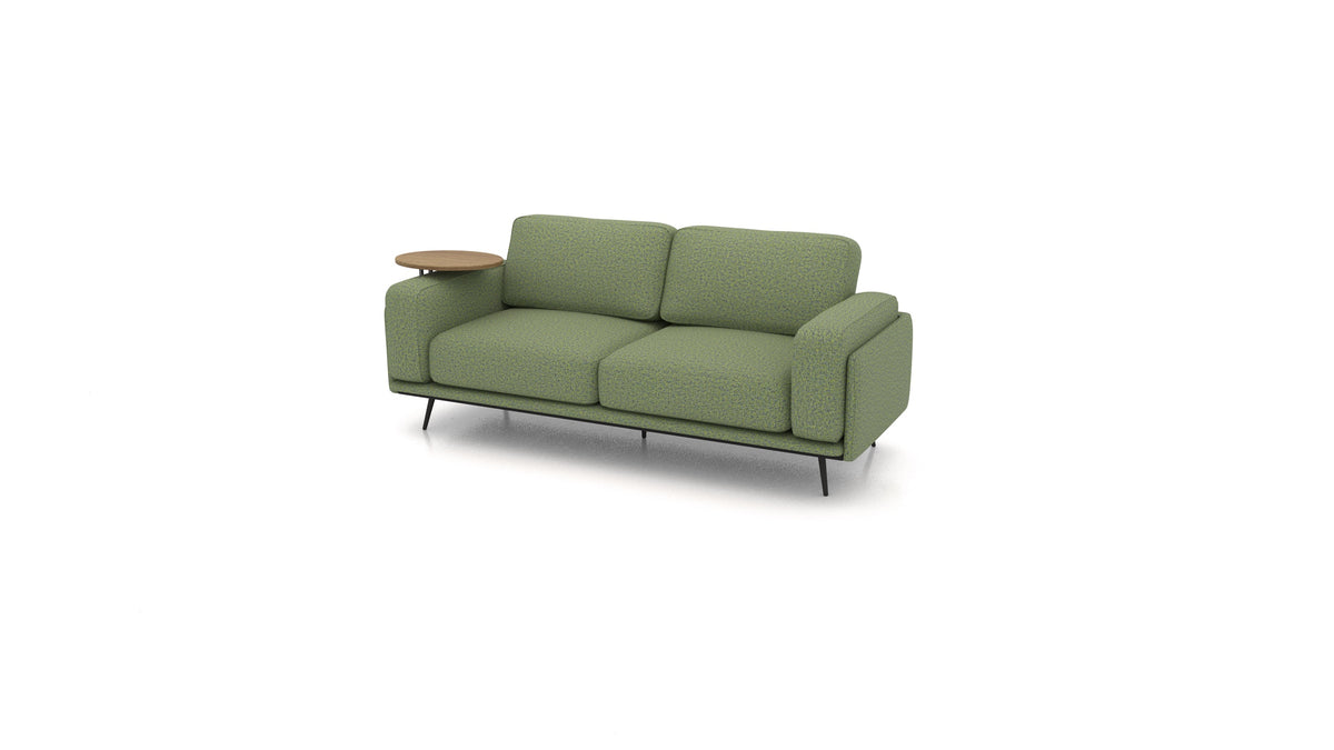 OIKO Tre posti con tavolino in legno in HG-34: Olive Green