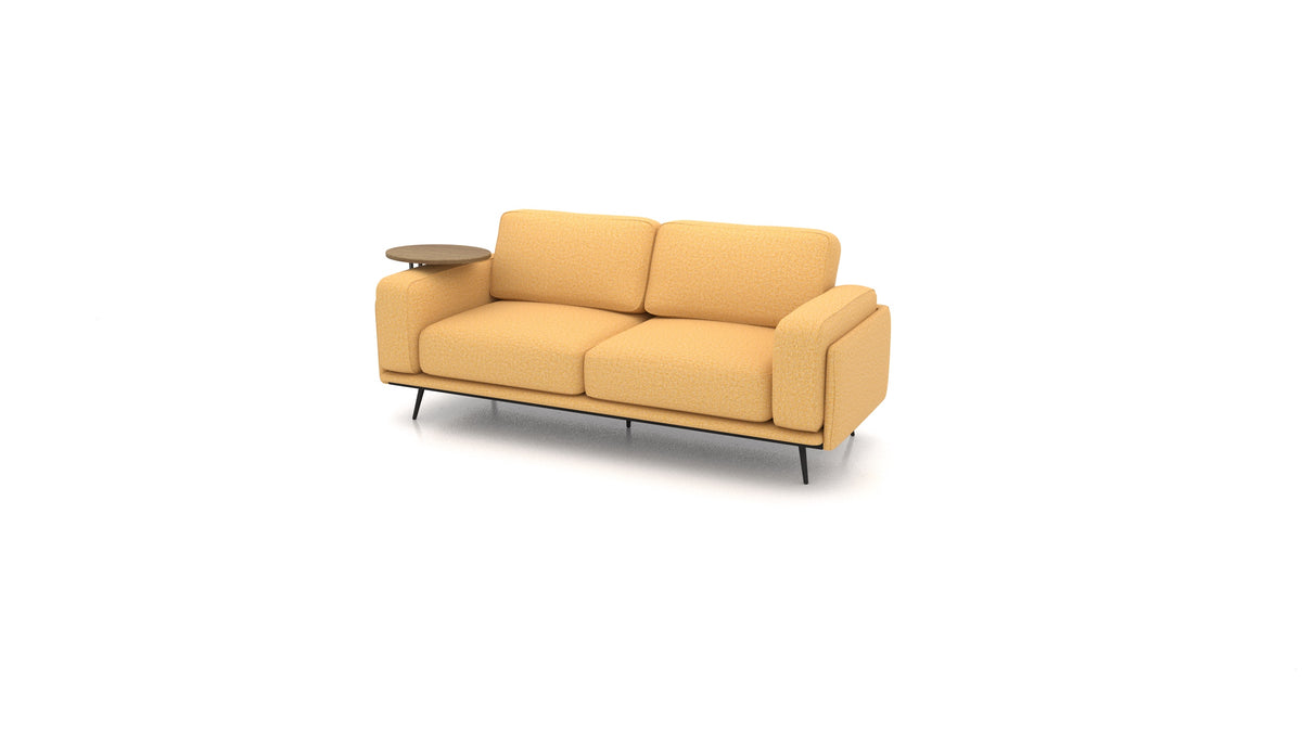 OIKO Tre posti con tavolino in legno in HG-53: Yellow