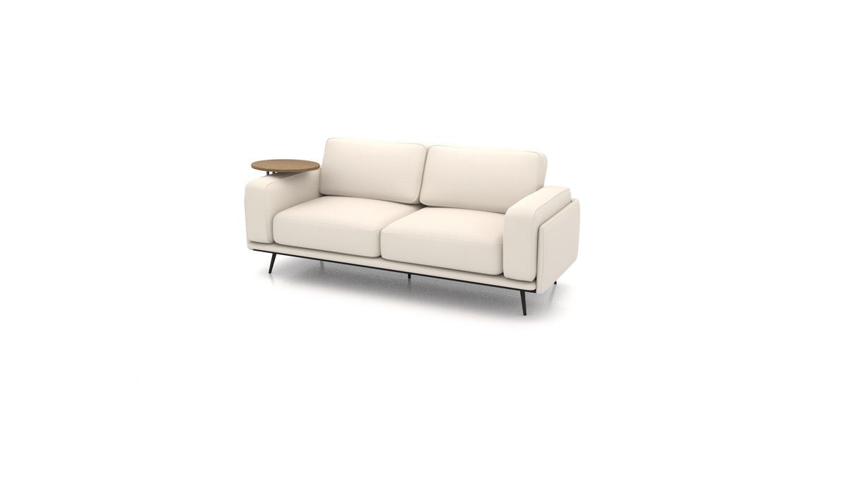 OIKO Tre posti con tavolino in legno in HM-03: White