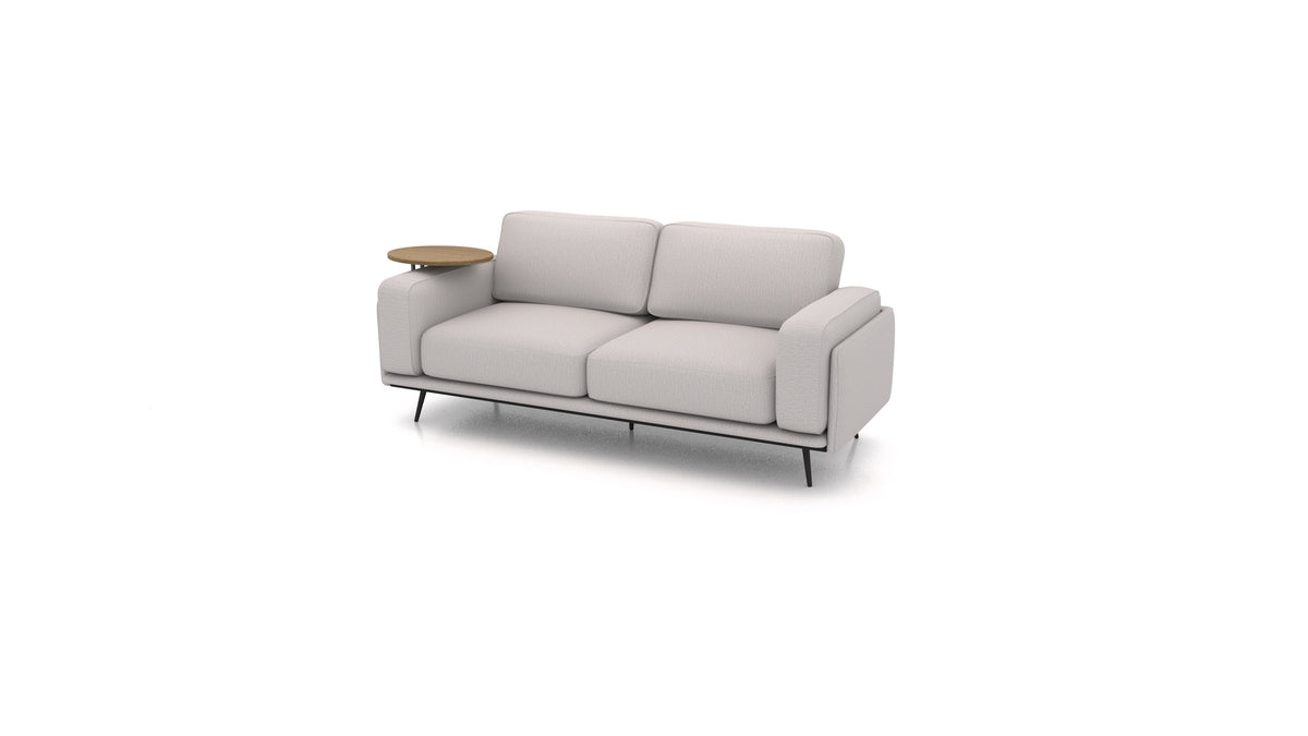 OIKO Tre posti con tavolino in legno in HM-86: Light Grey