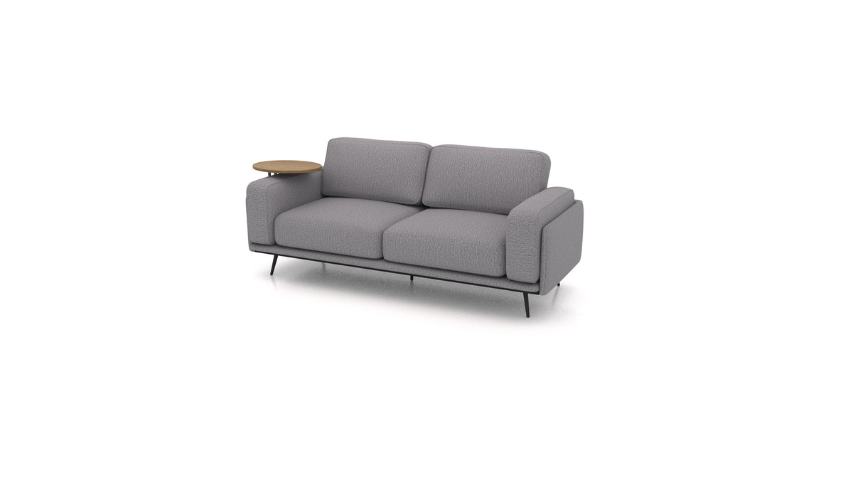 OIKO Tre posti con tavolino in legno in HM-95: Medium Grey