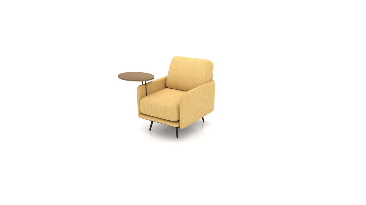 OIKO Poltrona+ con tavolino in legno in DE-48: Yellow