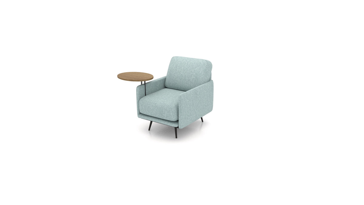 OIKO Poltrona+ con tavolino in legno in DE-75: Pastel Blue