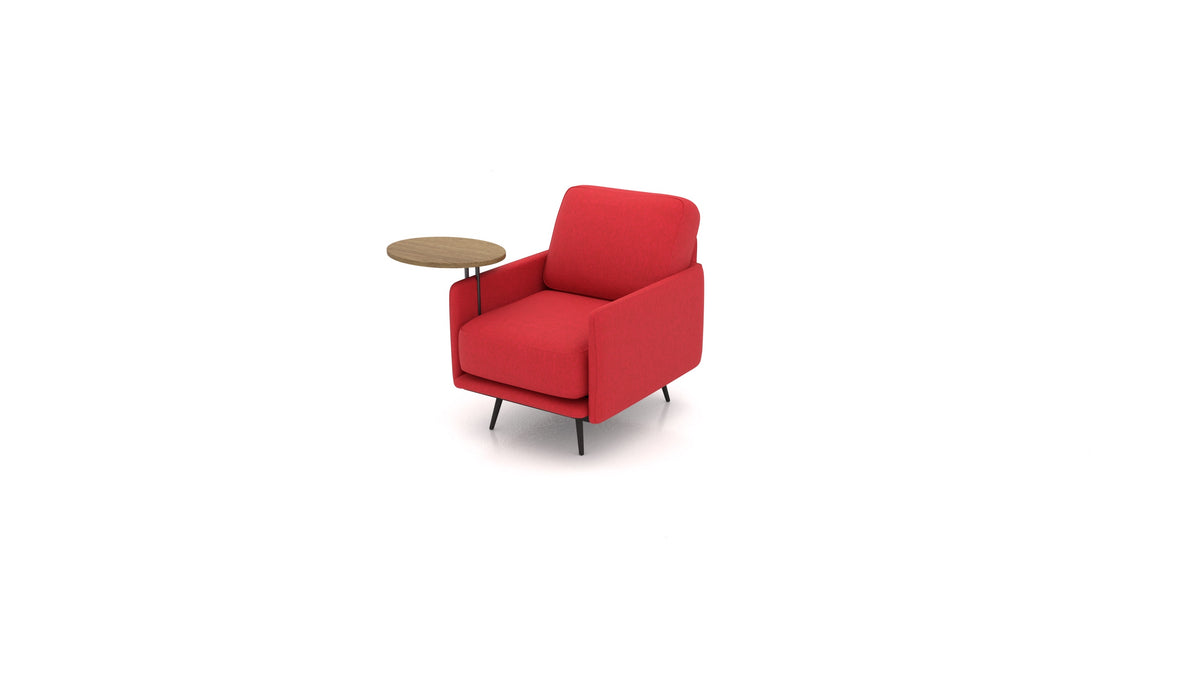 OIKO Poltrona+ con tavolino in legno in ET-11: Red